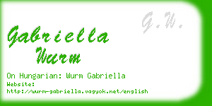 gabriella wurm business card